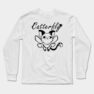 Cat X Butterfly AKA CATTERFLY | Cat and Butterfly Long Sleeve T-Shirt